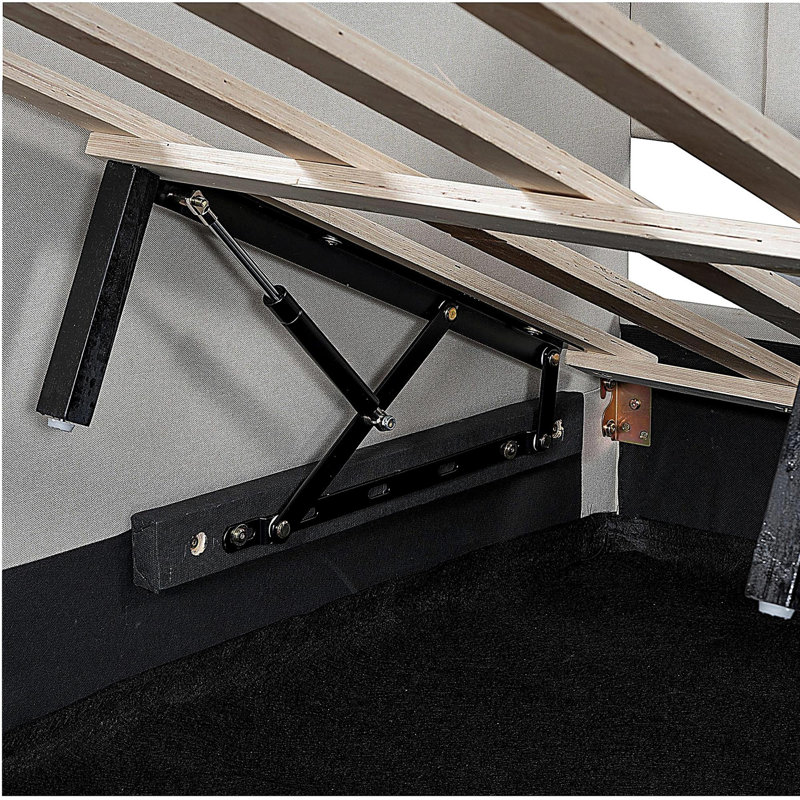 Canapé-lit en tissu double avec rangement sous le lit, Blanc