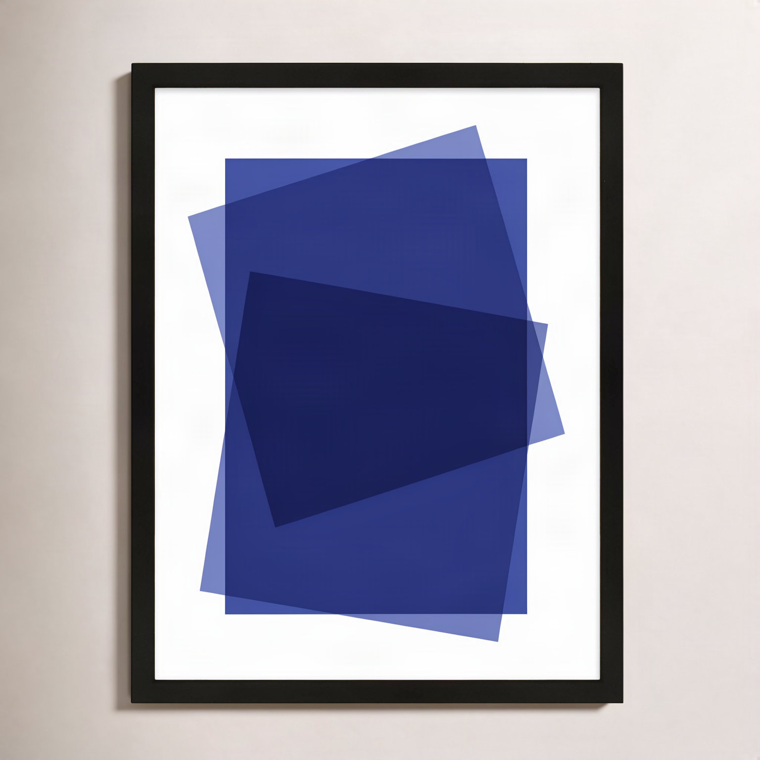 Kami "Indigo" Print by Jacques Pilon, Black Framed Paper, 30" H x 24" W