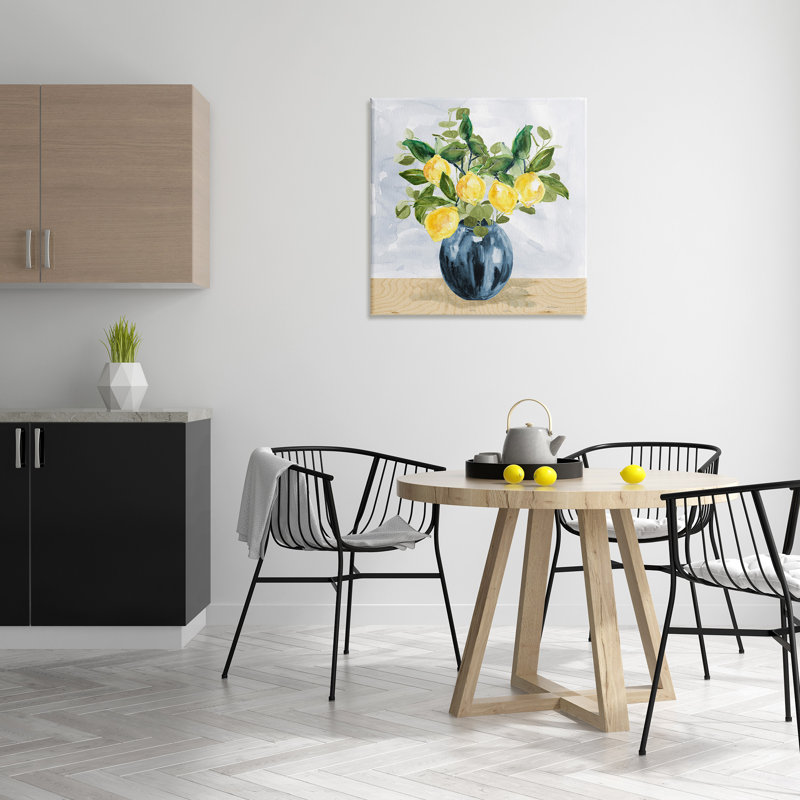 «Lemon Tree Bouquet», art mural sur toile par Carol Robinson, H 30 po x l 30 po