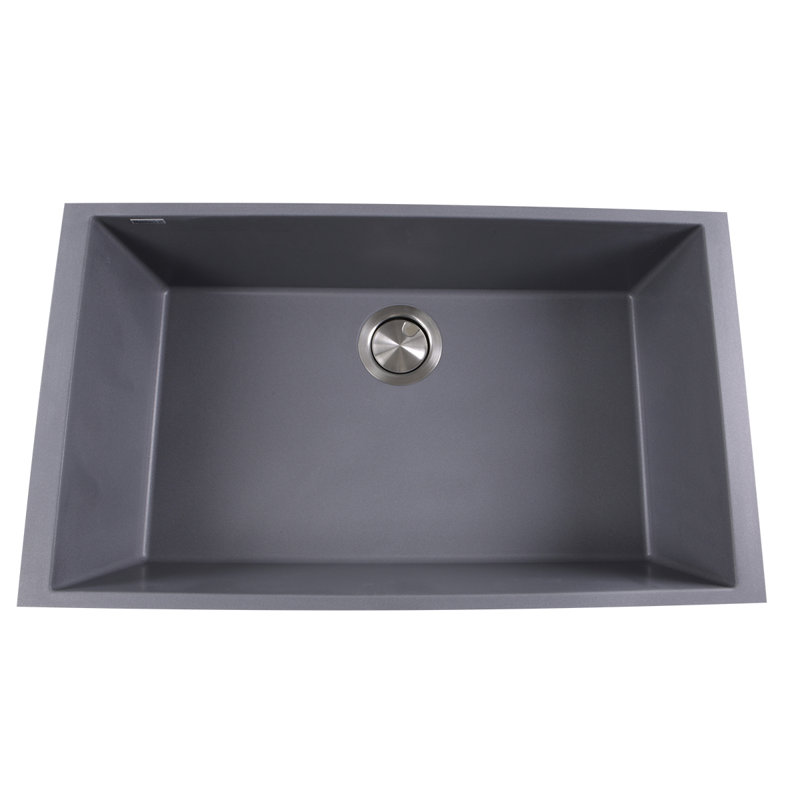 Plymouth 30'' L Single Basin Kitchen Sink, Titanium