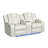 Okubo Power Motion Loveseat with Power Headrest, Console and LED in Pebble Oyster