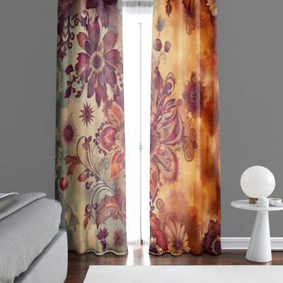Paire de rideaux semi-transparents en polyester Arevik