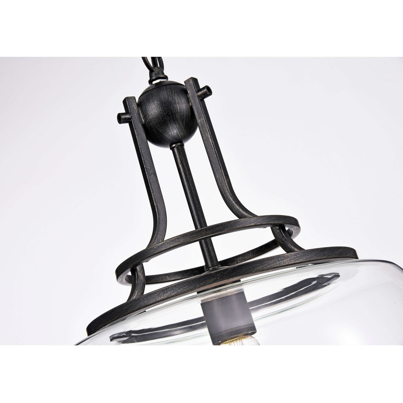 Luminaire suspendu en verre 13,8 po Keyser
