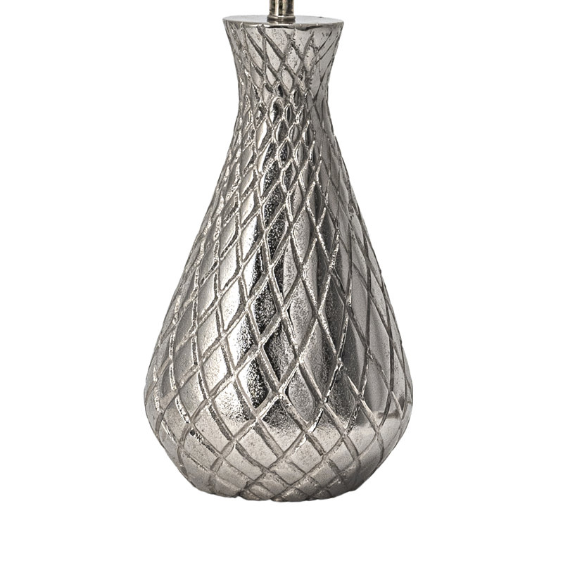 Lampe de table argent 14 po