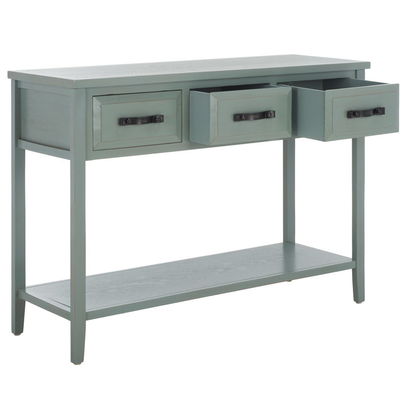 Pauly 42.1'' Solid Wood Console Table, Barn Blue