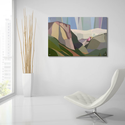  «Tunnel View» par Melba Browne, art mural en verre acrylique, 36 po x 24 po