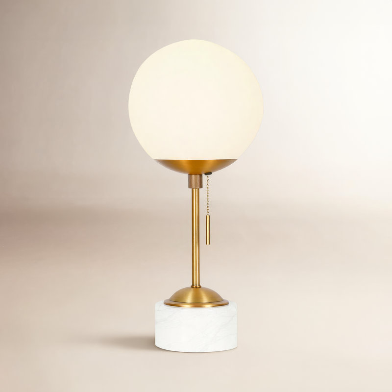Lampe de table 18 po Tariq, Laiton blanc