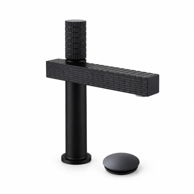 Robinet de lavabo de salle de bain à poignée simple 1,2 GPM avec bonde à poussoir