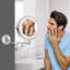 Miroir de maquillage mural lumineux 8 "rechargeable 1x / 10x grossissant