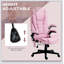 Fauteuil de bureau vibrant à 6 points avec massage chauffant, dossier haut inclinable en lin avec dossier inclinable, accoudoirs rembourrés et télécommande, crème -2003270890