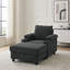 Fauteuil convertible avec repose-pieds, dossier inclinable, porte-gobelets et charge USB-1137196608