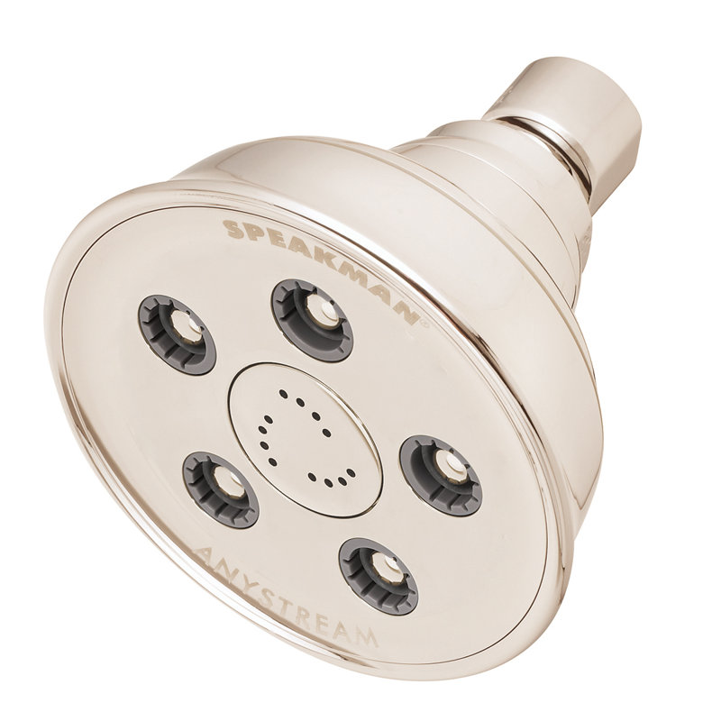 Caspian Multi Function Adjustable Shower Head, Polished Nickel