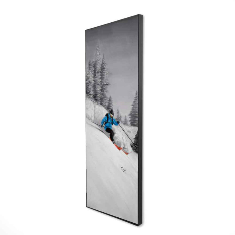 «Man Skiing in Mountain», toile encadrée | Décoration intérieure, H 49,25 po x l 17,25 po