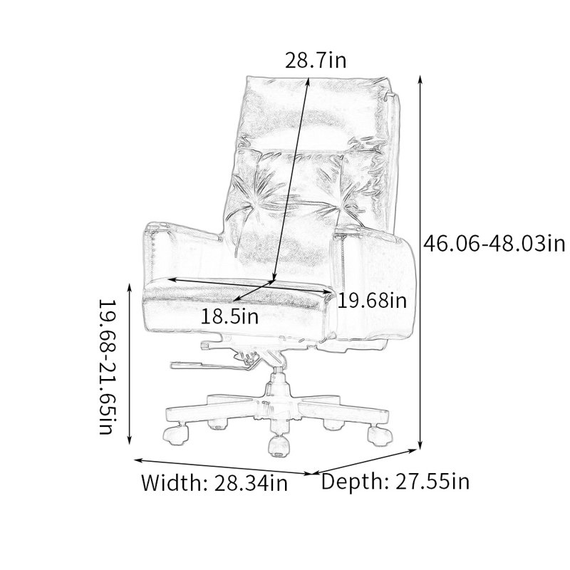 Fauteuil de direction avec appui-tête, Noir