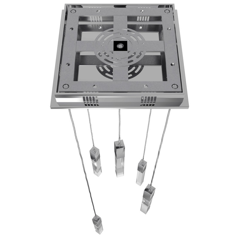 Glacier 5 - Light Pendant, Clear Glacier K9, Polished chrome