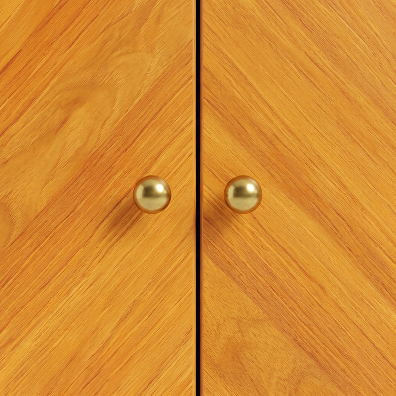 Aleshire 58.4'' Modern Chevron 4 Door Storage Buffet Sideboard