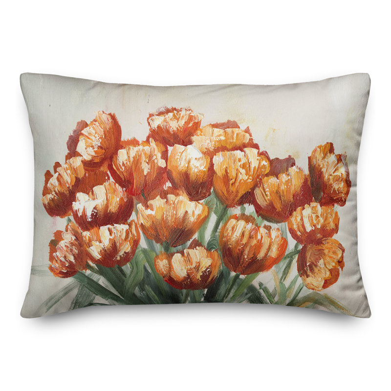 Fall Flowers Rectangular Pillow Cover & Insert