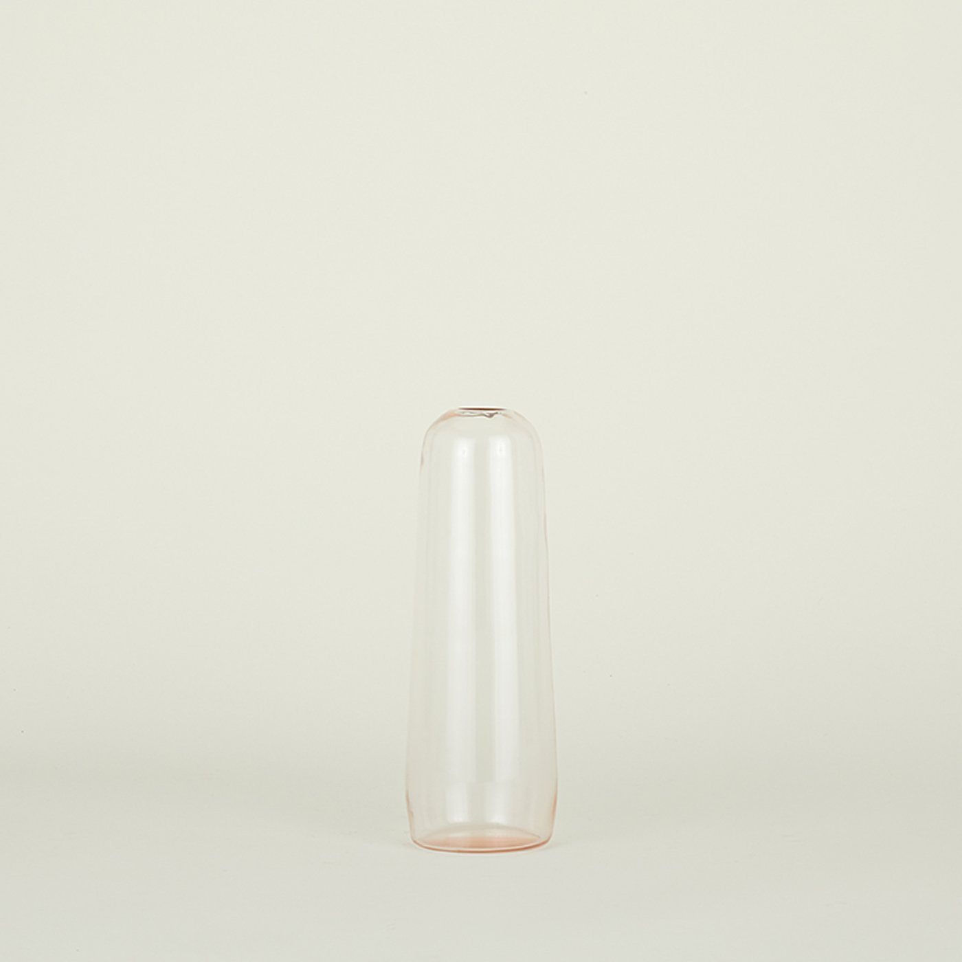 Aurora Handmade Glass Table Vase, 11.5" H x 4" W x 4" D, Blush