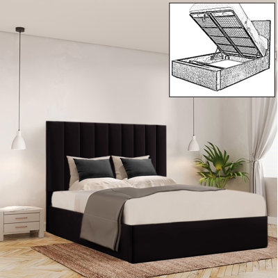 Besar Upholstered Ottoman Storage Bed