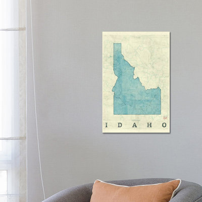 Idaho Map by Hubert Roguski - Wrapped Canvas Print