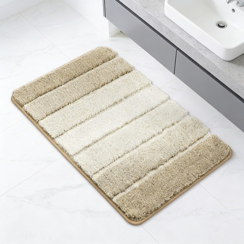 Soft Bathroom Rug With Non-Slip Backing, Absorbent And Quick-Drying Shaggy Bath Mat, Machine Washable For Bathroom Floor