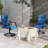 Set of 2 Outdoor Patio 360° Swivel Dining Rocking Chairs - All Weather, Padded PVC-coated polyester Mesh, Rust-Proof Steel Frame, 400 Lb Capacity-1537225016-1537225015