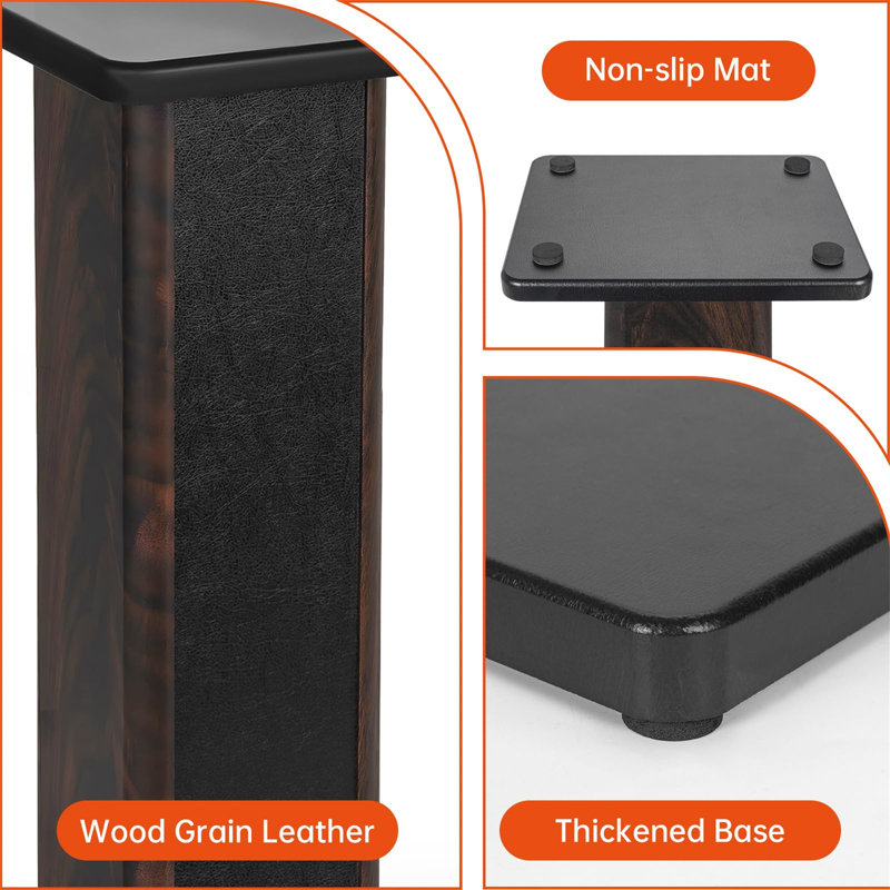 Wood Universal Desktop Speaker Stand(Set Of 2)