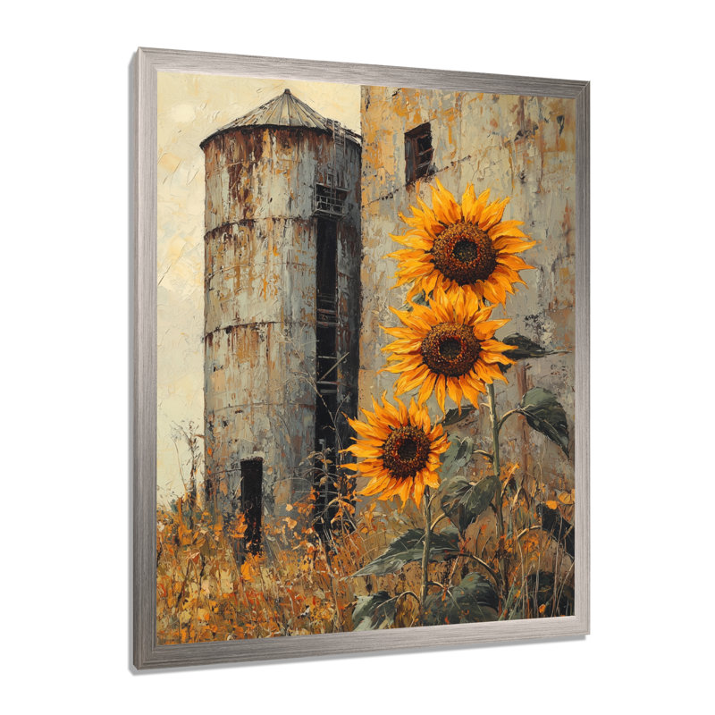 Dopico - impressions murales florales, H 32 po x l 16 po, Argent argent, Reproduction encadrée d'une seule photo