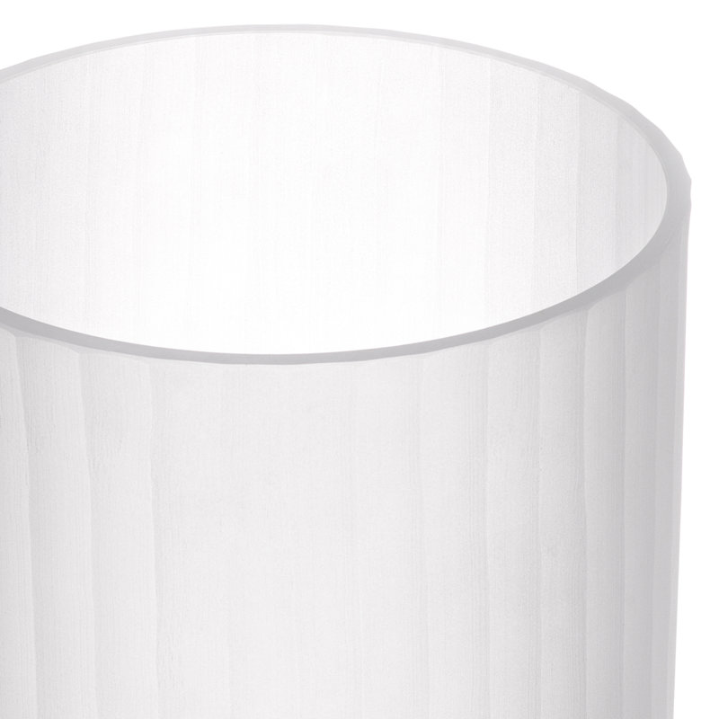 Haight Handmade Handblown Glass Table Vase, Frosted White, 17.72" H x 8.66" W x 8.66" D