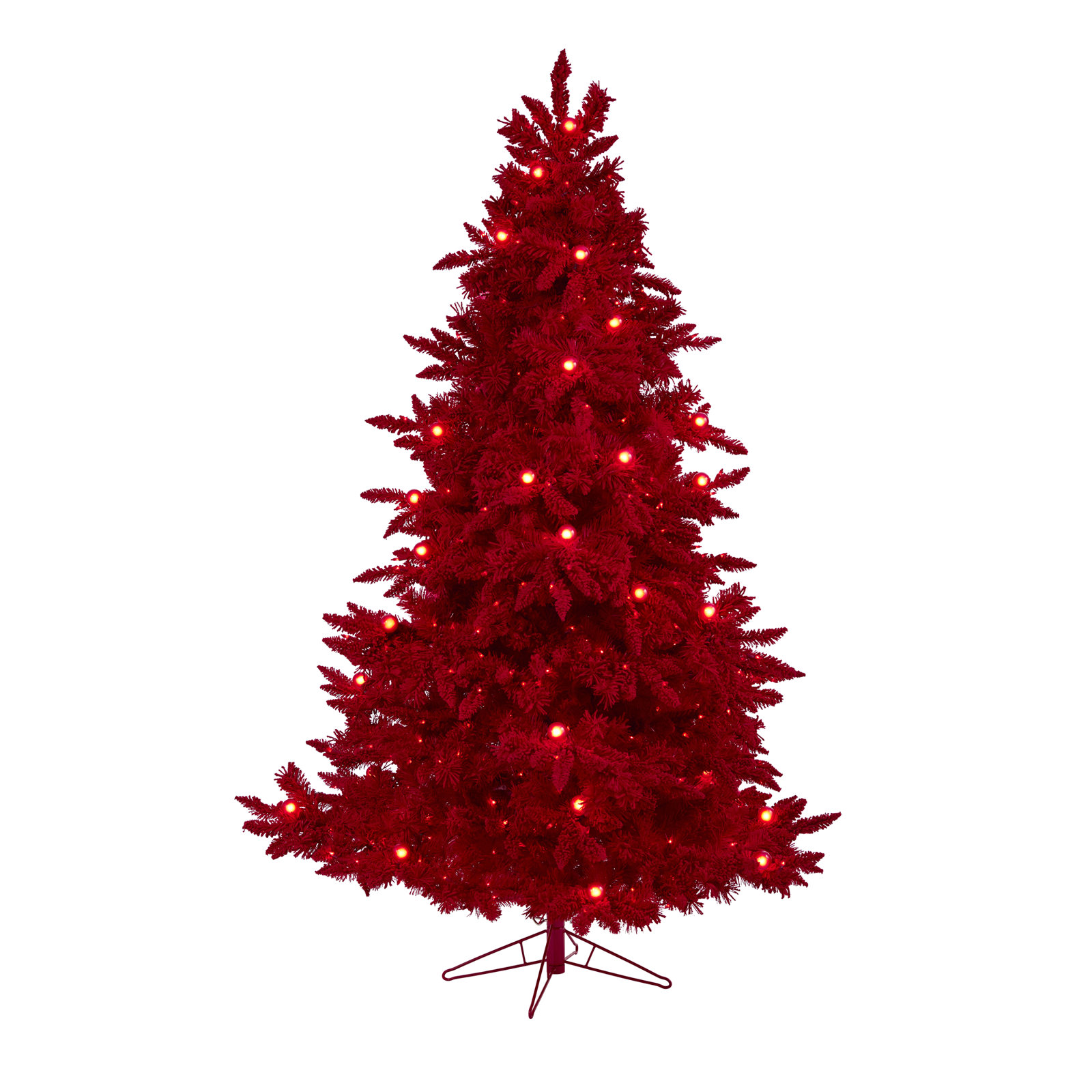 Lighted Artificial Christmas Tree, 7' H