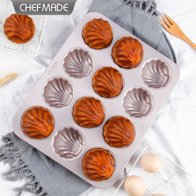 CHEFMADE 12 Cavity Madeleine Mold Cake Pan
