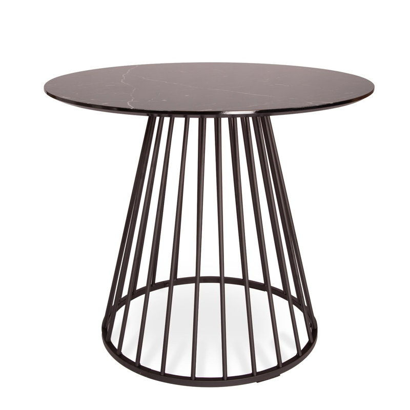 Bosley Beech Round Wood Top Dining Table, H75 x L100 x W100 cm