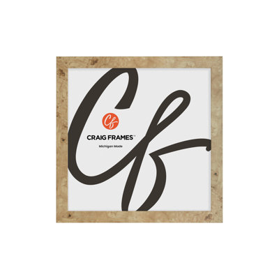 Cadre photo Craig Frames 22x32 pouces, loupe de pommier, style Bauhaus 125, moulure en MDF de 1,25 pouce, finition texturée, vitre en plexiglas et système d'accrochage inclus.