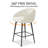 27.9" Seat Height Upholstered Swivel Bar Stools With Back(Set of 6)-110983004