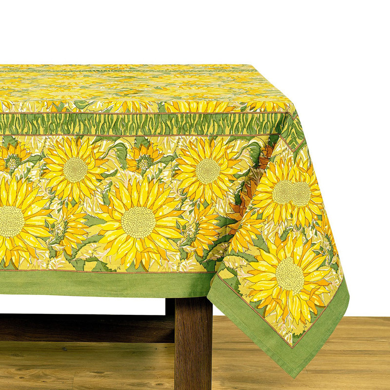 Nappe Daronta jaune / verte 71 po x 142 po - rectangulaire