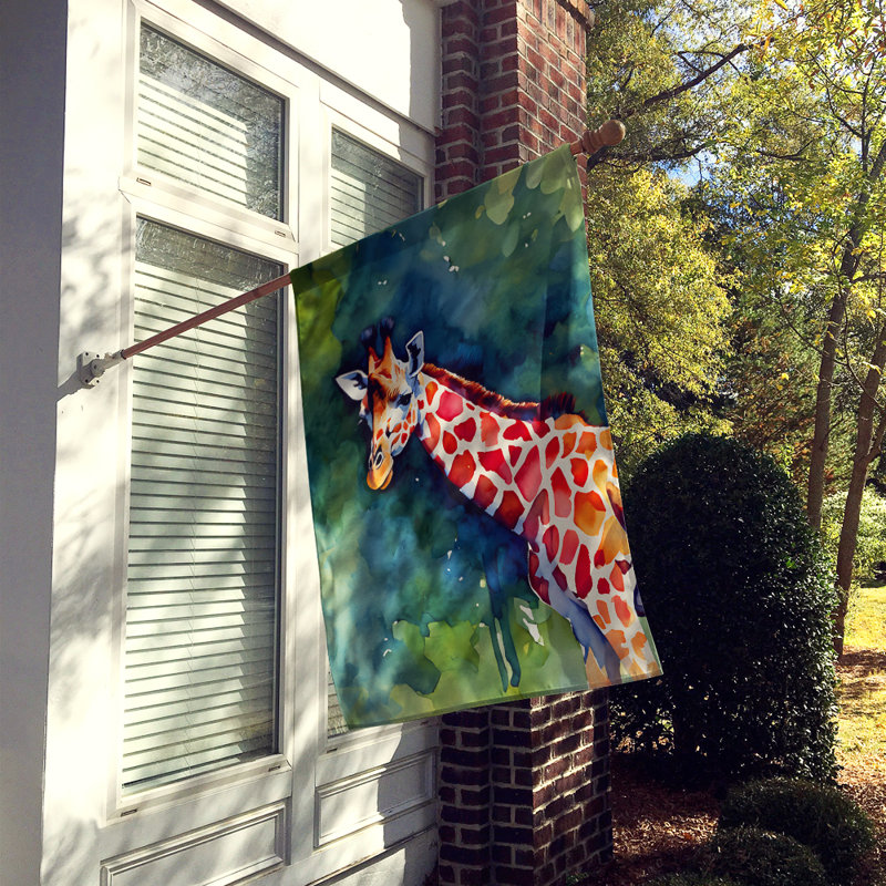 Drapeau de maison de girafe