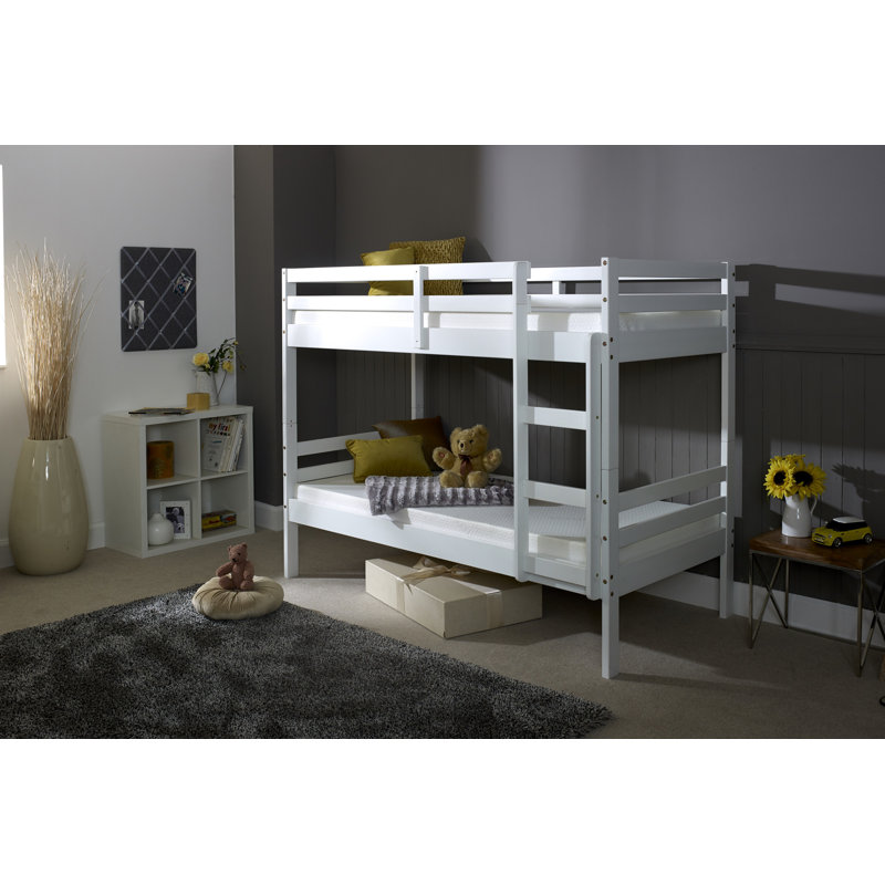 Deserie Bunk Bed with Built-in Ladder Included, Single (3')