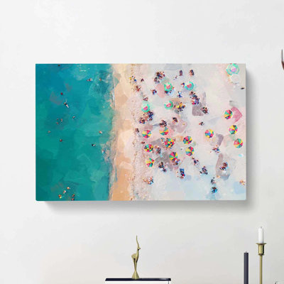 Miami Florida Beach In Abstract - Wrapped Canvas