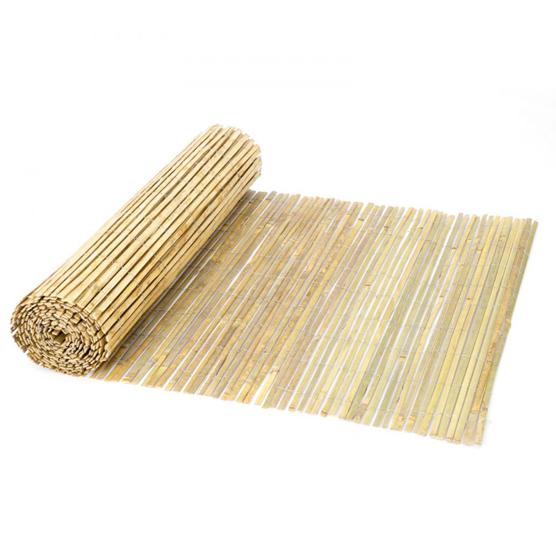 Clôture en lattes de bambou naturel, 3 pi H x 19,6 pi L