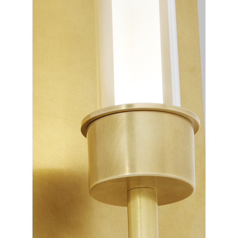 Linger 1 - Light LED Armed Sconce, Natural Brass