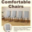 Paquet de 2 chaises en polyuréthane gris avec dossier ergonomique et mousse haute densité
