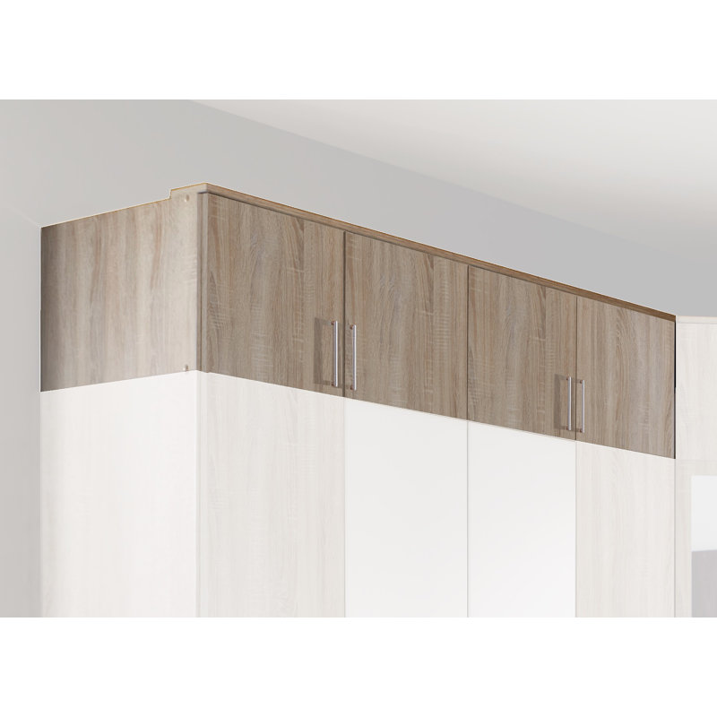 Arango 180cm Solid Wood Closet System, Rough-cut oak, Alpine white