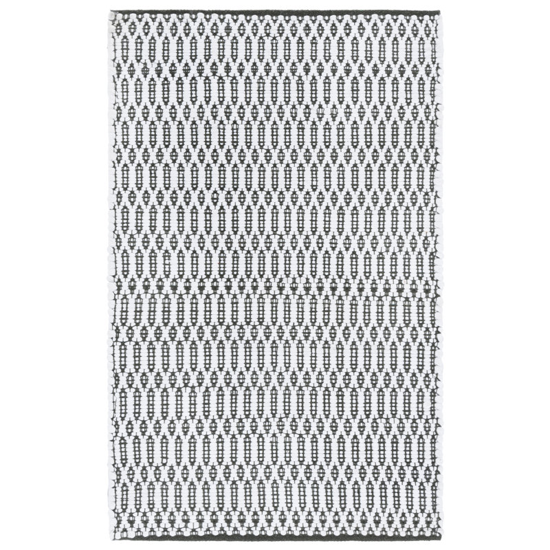 Montauk 179 Hand Woven 80% Paper Chindi; 20% Cotton Machine Washable Geometric Rug, Rectangle 4' x 6'
