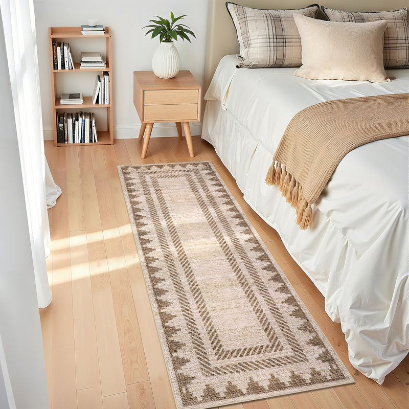 Tapis moderne lavable uni pour le vestibule, la chambre à coucher et le salon, Brown, Rectangle 5' x 7' Rug