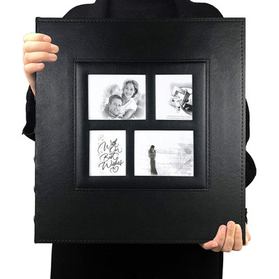 Self Adhesive Photo Album Magnetic Leather Scrapbook 60 Pages