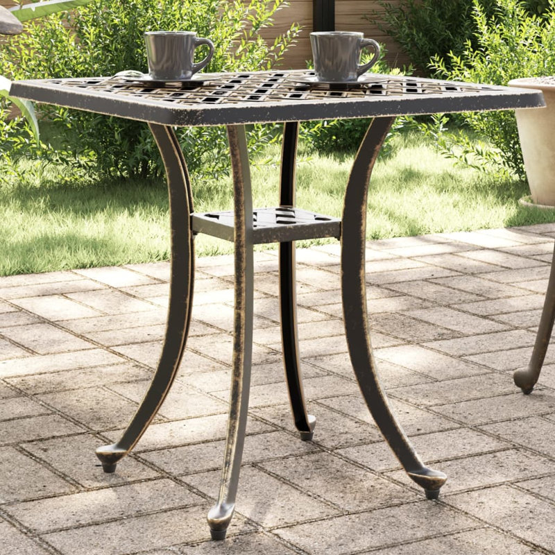Anandita Square Outdoor Bistro Table , 53cm cm W 53cm cm D, Bronze/Black