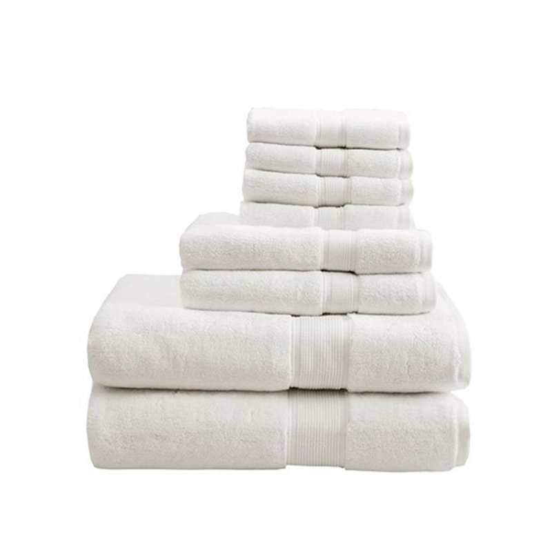 Cotton Bath , 8 Piece Towel Set, Cream