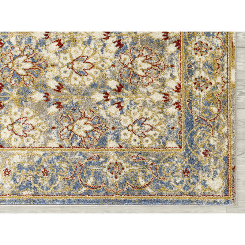 Tapis ivoire à motif oriental Rolanda, Rectangle 2 pi x 3 pi