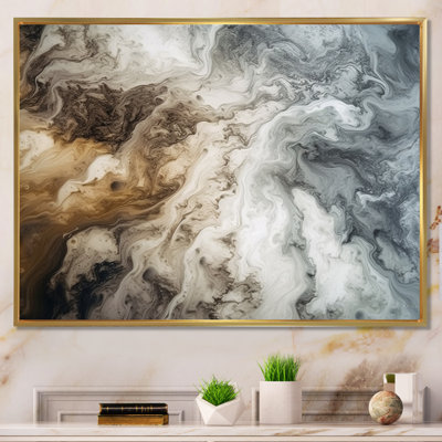 Abstract Marble With Copy Space II - Fractals Wall Art For Living Room