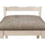 Chaises de style chalet transitionnel 2 pièces, siège rembourré gris craie, meubles en bois avec pieds carrés